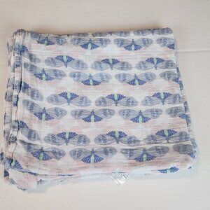 Aden + Anais  baby blanket swaddle nursing cover butterfly moth thick muslin